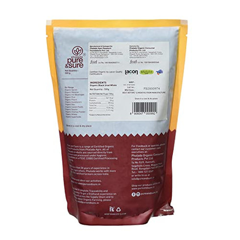 Pure & Sure Black Urad Dal Whole Organic Pulses